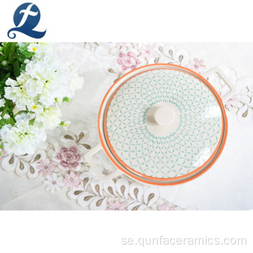 Eco Friendly Food Warm Casserole Ceramic Soup Pot Pot